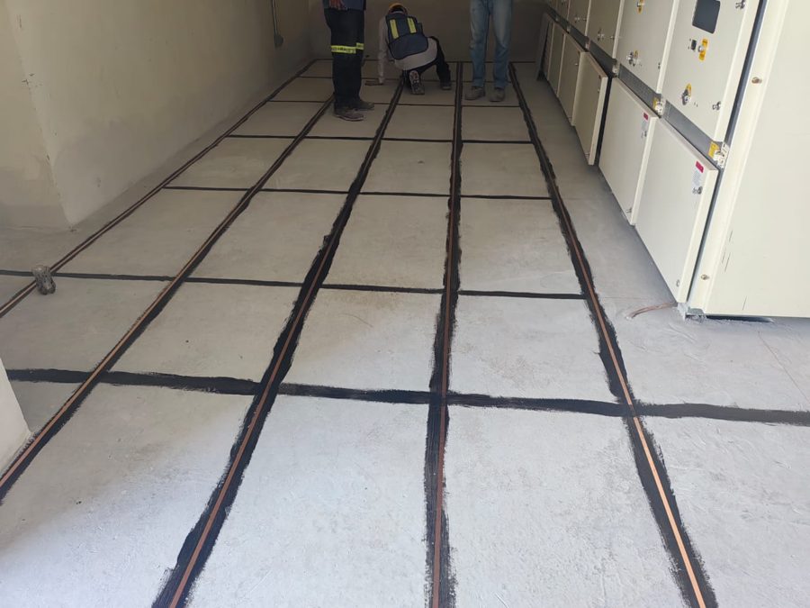Rejilla de cintilla de cobre para piso ESD