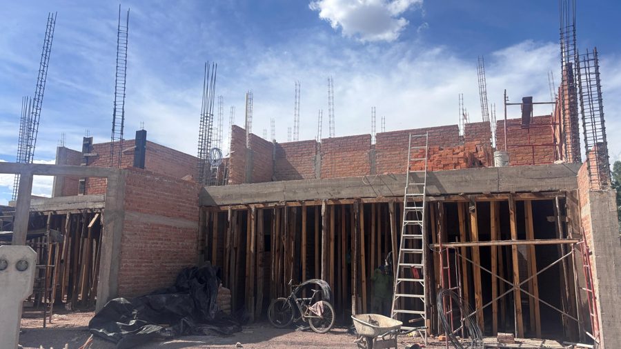 Obra en proceso: muros y estructura en Terranova